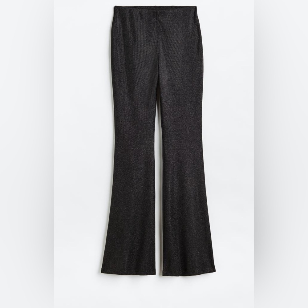 NWT H&M GLITTERY FLARED LEGGINGS